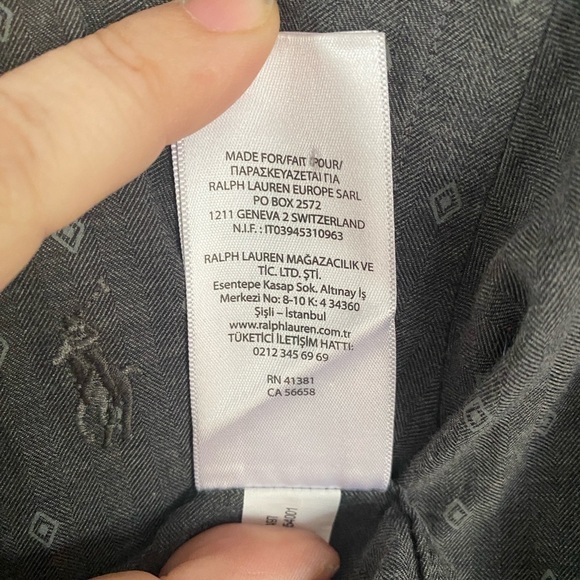 Polo‎ Ralph Lauren Men’s Gray Button Up shirt Diamond pattern Medium M geometric - Picture 5 of 5